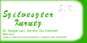 szilveszter kurutz business card